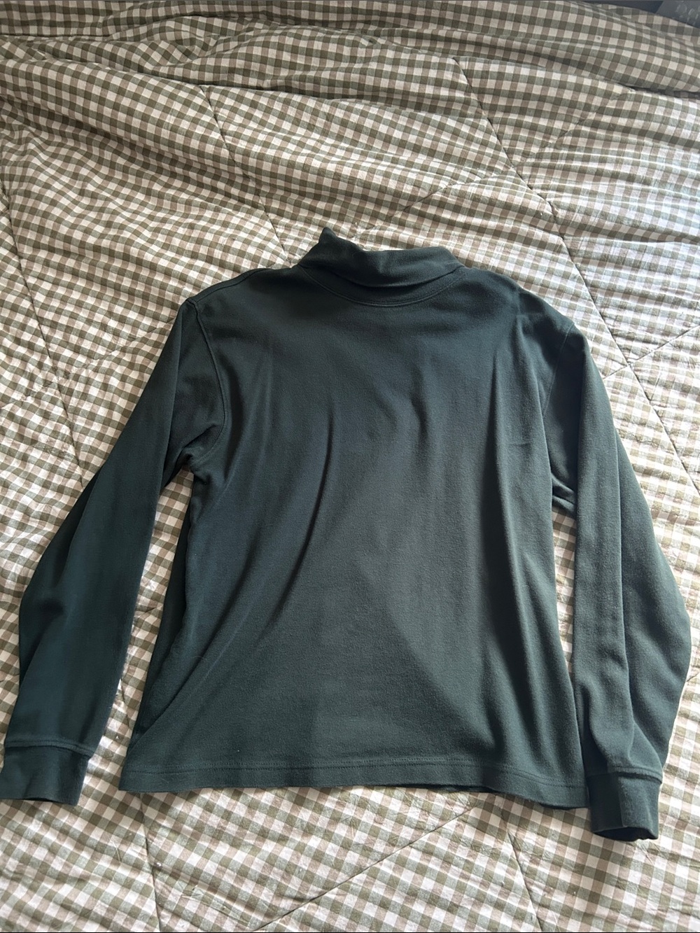 Vintage St. John's Bay Dark Green Turtleneck 100% Cotton Long Sleeve